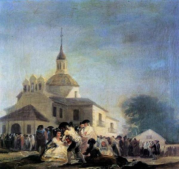 Francisco de goya y Lucientes Pilgrimage to the Church of San Isidro France oil painting art